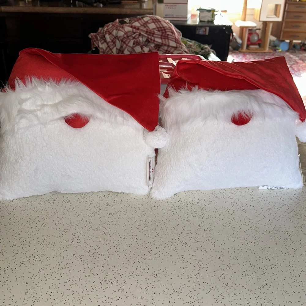 2 NEW Target Bullseyes Playground Christmas 2023 Santa Throw Toss Pillow 13 X 14